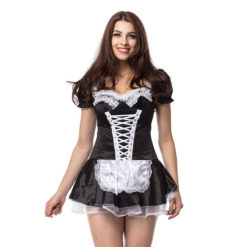 Sexy Lily Lace French Maid Dress With Apron Front1