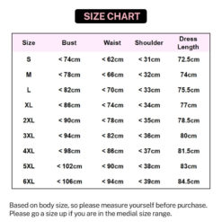 Sexy Lily Lace French Maid Dress With Apron Size Chart