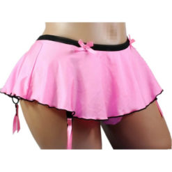 Sissy Satin Thong With Mini Skirt Front
