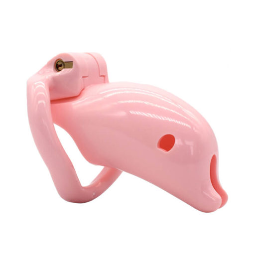 The Dolphin Chastity Cage Pink Left1