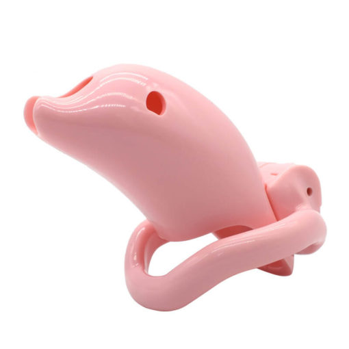 The Dolphin Chastity Cage Pink Right