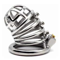 The Hedgehog Spiked Male Chastity Device With Round Ring Side1