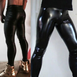 Black Sexy Latex Tight Rubber Pants Model3