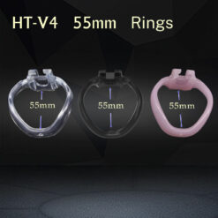 HT V4 Resin Sissy Chastity Cage 55mm Rings