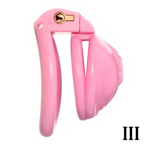 Pink Pussy Chastity Cage G3 Side