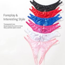 Sissy Mens Erotic Sheer Crotchless Lace Underwear Multi Colors
