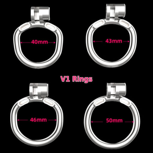 Stainless Steel Cobra Chastity Cage V1 Ring Size