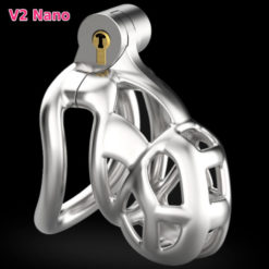Stainless Steel Cobra Chastity Cage V2 Nano