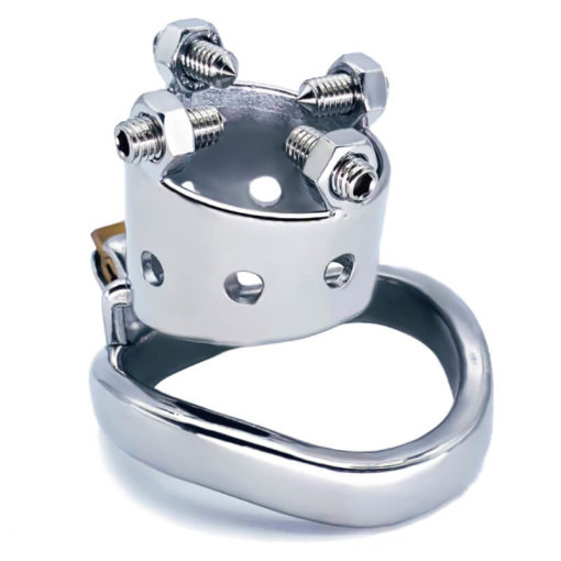 Stainless Steel Kali's Teeth Male Chastity Device Front