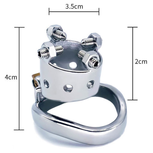 Stainless Steel Kali's Teeth Male Chastity Device Size