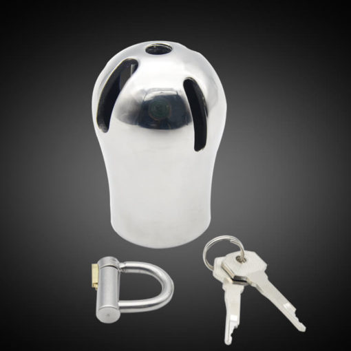 Stainless Steel Male Chastity Device With Titanium PA Lock Disassembled