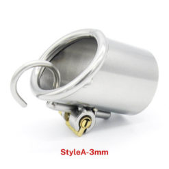 Stainless Steel PA Chastity Cage StyleA 3mm