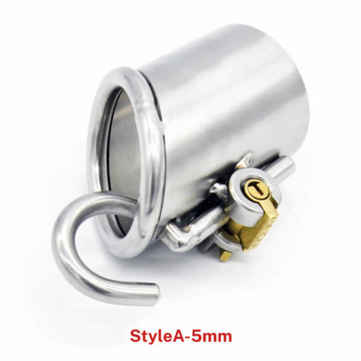 Stainless Steel PA Chastity Cage StyleA 5mm