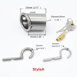 Stainless Steel PA Chastity Cage StyleA Size