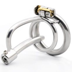 Steel Chastity Device With Replaceable Urethral Tube Side