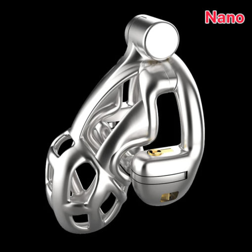 Steel Vice Double Lock Chastity Device Nano Left