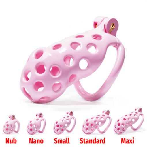 The Honeycomb Resin Chastity Cage Pink