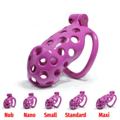 The Honeycomb Resin Chastity Cage Purple1