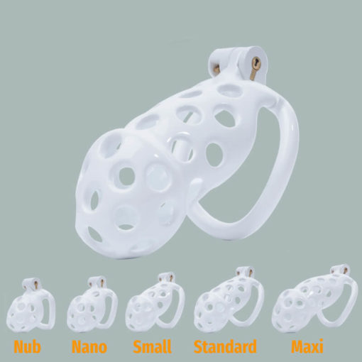 The Honeycomb Resin Chastity Cage White