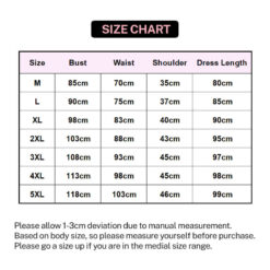 Anime Pink Sissy Maid Lolita Dress Plus Size Cosplay Costume Set Size Chart