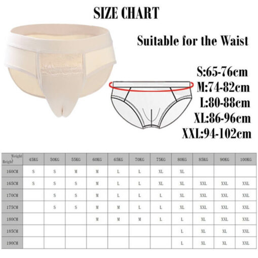 Crossdresser Queen Hiding Gaff Underwear Brief Size Chart