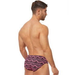 Femboy Adjustable Drawstring Printed Swimsuit Model Lace Side