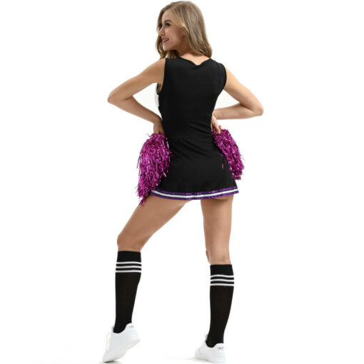 Femboy Cheerleader Dress Costume Black Back