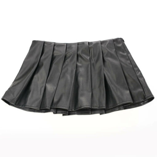 Gothic Pleather Corset With Skirt Single Skirt