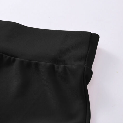 Hot Micro Mini Skirt Culotte Shorts Black Details1