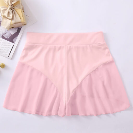 Hot Micro Mini Skirt Culotte Shorts Pink Back