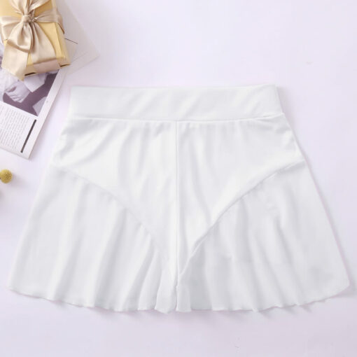 Hot Micro Mini Skirt Culotte Shorts White Back
