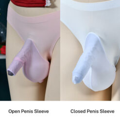 Ice Silk Cock And Ball Sock Thong Sleeve Types