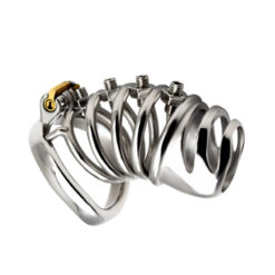 Nuts And Spikes Male Chastity Device Curved Ring Side1