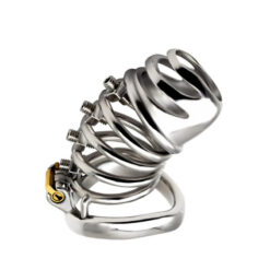 Nuts And Spikes Male Chastity Device Curved Ring Side2