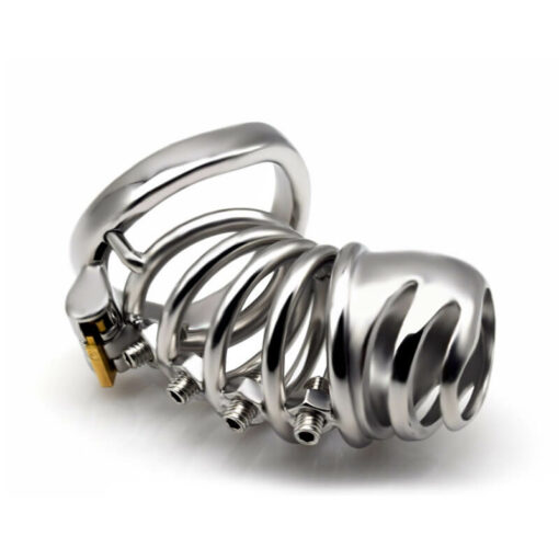 Nuts And Spikes Male Chastity Device Curved Ring Top