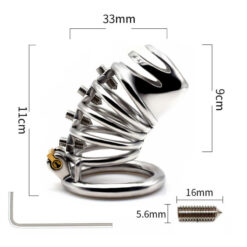 Nuts And Spikes Male Chastity Device Round Ring Size