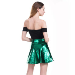 Pimp Me Out Sissy Pleather Skirt Green Back