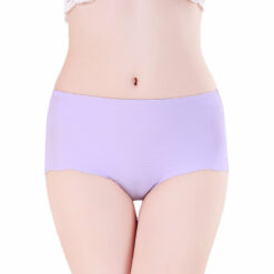 Plus Size Stretch Ice Silk Seamless Panties Purple