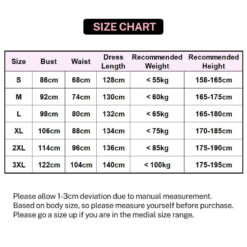 Sissy Crossdresser Black And White French Maid Outfit Size Chart