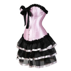 Sissy Pink Court Corset With Cake Skirt Side