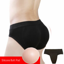 Sponge Padded Butt Lift Hiding Gaff Panty Black Silicone Pad