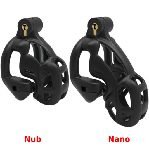 Anti Pullout Guardrail Double Lock Resin Chastity Cage Nub And Nano