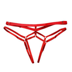 BDSM Bondage Strapon Harness Panties Red