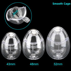 Egg Chastity Device With Anti Pullout Ring Smooth Cage Size