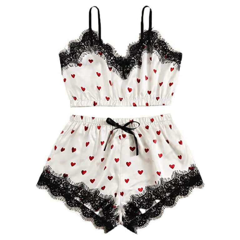 Femboy Satin Sling Crop Top&Shorts Pajama Sleepwear Set