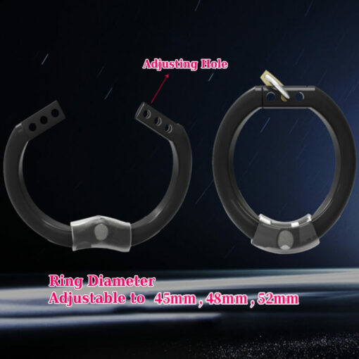 Incarcerator Adjustable Hinged Soft Silicone Chastity Cage Ring Size