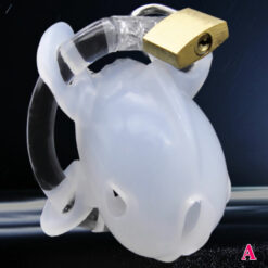 Incarcerator Adjustable Hinged Soft Silicone Chastity Cage StyleA Transparent