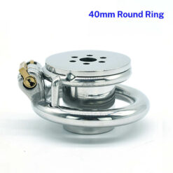 Inverted Cylinder Flat Chastity Cage 40mm Round Ring