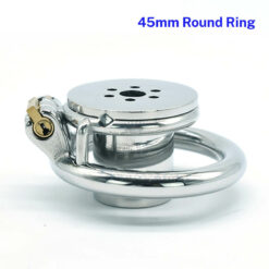 Inverted Cylinder Flat Chastity Cage 45mm Round Ring