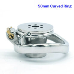 Inverted Cylinder Flat Chastity Cage 50mm Curved Ring